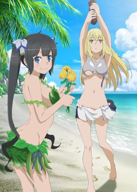 Is It Wrong to Try to Pick Up Girls in a Dungeon? II: Is It Wrong to Go Searching for Herbs on a Deserted Island? poster art